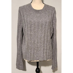 WOMAN'S DEREK LAM 10 CROSBY WOOL BLEND OPEN BACK TIE SWEATER GREY SZ M
